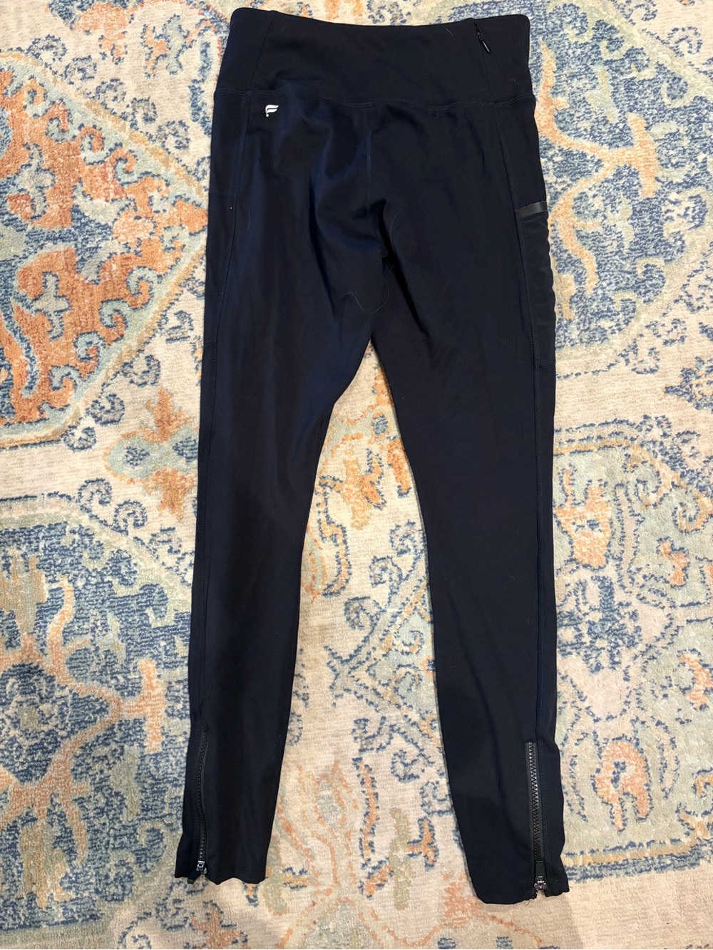Fabletics Black Zip-Hem High-Waist Leggings